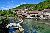 France, Doubs, Loue valley, Lods, Roman bridge and village of France ranked