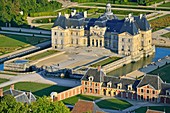Frankreich, Seine et Marne, Maincy, das Schloss und die Gärten von Vaux le Vicomte (Luftaufnahme)