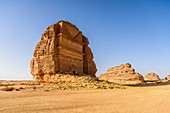 Hegra, auch bekannt als Mada'in Salih oder Al-Hijr, archäologische Stätte, geschnitzte Felsenhöhlengräber der Nabatäer
