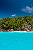 Schöner Strand und Lagune, die Seychellen, Indischer Ozean, Afrika