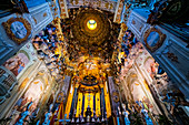 Interior of the Basilica di Santa Maria Assunta, UNESCO World Heritage Site, Sacro Monte di Varallo, Piedmont, Italy, Europe