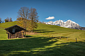 Hut near Oberndorf in Tirol am Wilden Kaiser, Tyrol, Austria