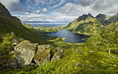 Straumvatnet, Straumfjellet, Hamaroy, Ofoten, Nordland, Norway