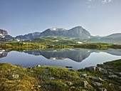 Namenloser See, Store Nup, Haukelifjell, Vestland, Norwegen