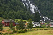 Tvindevossen, Bauernhof, Vestland, Norwegen