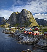 Fishing huts, Reine, Hamnoya, Moskenesoya, Lofoten, Nordland, Norway