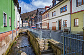 Schulstraße in Sonneberg, Thüringen, Deutschland