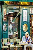 France, Paris, Butte Montmartre, Place du Tertre with its typical restaurants