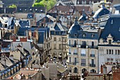 Frankreich, Côte d'Or, Dijon, von der UNESCO zum Weltkulturerbe erklärt, Blick vom Turm Philippe le Bon (Philipp der Gute) auf den Palast der Herzöge von Burgund