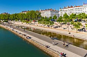 France, Rhone, Lyon, the banks of the Rhone, Victor Augagneur quay