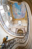 France, Oise, Chantilly, the castle of Chantilly, the museum of Conde, the Grand Staircase