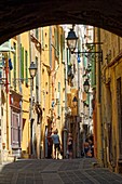 France, Alpes Maritimes, Menton, the old town, Rue Longue