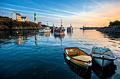 France, Finistere, Clohars-Carnoet, Doelan, small typical port of Finistere South