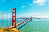 View of Golden Gate Bridge, San Francisco, California, United States of America, North America