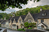 Cottages in the picturesque Cotswolds village of Castle Combe, Wiltshire, England, United Kingdom, Europe