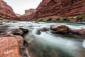 Stromschnellen auf dem Colorado River, Marble Canyon, Grand Canyon Nationalpark, UNESCO-Weltkulturerbe, Arizona, Vereinigte Staaten von Amerika, Nordamerika