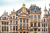 Belgien, Brüssel, Stadt Brüssel, Fassaden der alten Stadthäuser