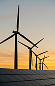 Windkraftanlagen-Energieerzeuger im Windpark