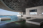 Exceptional architecture in the Louvre Abu Dhabi Museum, Abu Dhabi, Abu Dhabi, United Arab Emirates, Middle East