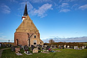 Kerk Den Hoorn Kirche und Friedhof, Den Hoorn, Texel, Westfriesische Inseln, Friesland, Niederlande, Europa