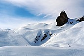 Skigebiet Arosa, Graubünden, Schweiz