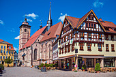 Altmarkt and Stadtkirche St. Georg in Schmalkalden, Thuringia, Germany