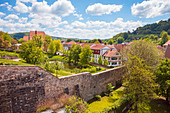 Schloss Wilhelmsburg mit anliegenden Schlosspark und Schlossgarten in Schmalkalden, Thüringen, Deutschland