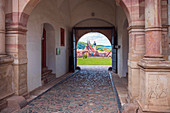 Blick auf die Altstadt vom Schloss Wilhelmsburg in Schmalkalden, Thüringen, Deutschland