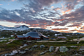 Saltfjell with the center of the Arctic Circle on the E6 road, Norway