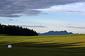 Blick von der Ratzinger Höhe, Chiemgau, Oberbayern, Bayern, Deutschland