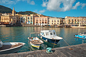 Marina Corta harbour, Lipari Town, Lipari Island, Aeolian Islands, Sicily, Italy