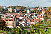 Aussicht über die Altstadt von Meissen, Sachsen, Deutschland