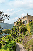 Garden of the Villa Balbianello in Lenno on Lake Como, Lombardy, Italy