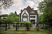 Haus Peter Behrens in der Künstlerkolonie, UNESCO Weltkulturerbe "Mathildenhöhe Darmstadt", Darmstadt, Hessen, Deutschland