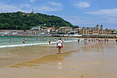 Playa La Concha, Donostia-San Sebastian, Baskenland, Spanien