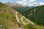 Pass road to Timmelsjoch, Passeier Valley, South Tyrol, Italy