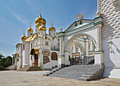 Kathedralenplatz im Kreml in Moskau mit der Maria-Verkündigungs-Kathedrale, Mariä-Verkündigungs-Kathedrale, Moskva, Moskau-Wolga-Kanal, Russland, Europa