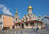 Kazaner-Kathedrale am Roten Platz in Moskau, Krasnaja ploscad, Moskva, Moskau-Wolga-Kanal, Russland, Europa