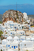 Blick auf Chora, Amorgos, Kykladen, Griechenland