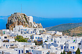 Blick auf Chora, Amorgos, Kykladen, Griechenland
