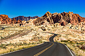 The Valley of Fire State Park in the western USA fascinates with its colored rock formations, Utah