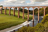 Leaderfoot Viaduct crosses the River Tweed, Borders, Scotland, UK