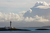 Lismore lighthouse, view from ferry to Mull, Scotland UK