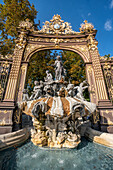 Place Stanislas, Brunnen der Amphitrite im goldenen Tor, Nancy, Lothringen, Frankreich, Europa