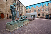 Moritzburg, art museum, inner courtyard, Halle, Saxony-Anhalt, Germany