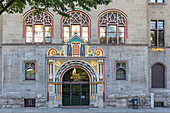 Regional court Halle, entrance portal, Halle, Saxony-Anhalt, Germany