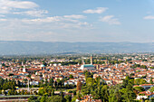 View of Vicenza from the lookout point on Monte Berico, Vicenza, Veneto, Italy.