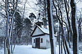 The Käpelle in winter, Iphofen, Kitzingen, Lower Franconia, Franconia, Bavaria, Germany, Europe