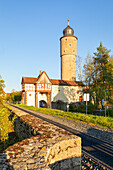 The lower gate in Ochsenfurt in the late evening, Würzburg, Lower Franconia, Franconia, Bavaria, Germany, Europe,