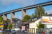 Eiserfelder Brücke, A45 crosses the Sieg over the Siegen district of Eiserfeld, German motorway